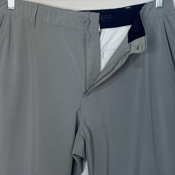 Izod Mens Golf Pants Stretch Flat-Front Performance Wear Gray Size 34x32 - Picture 5 of 10
